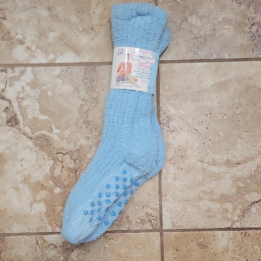 Blue snuggly socks
